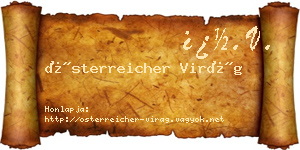 Österreicher Virág névjegykártya