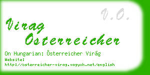 virag osterreicher business card