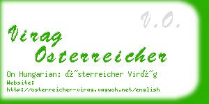 virag osterreicher business card